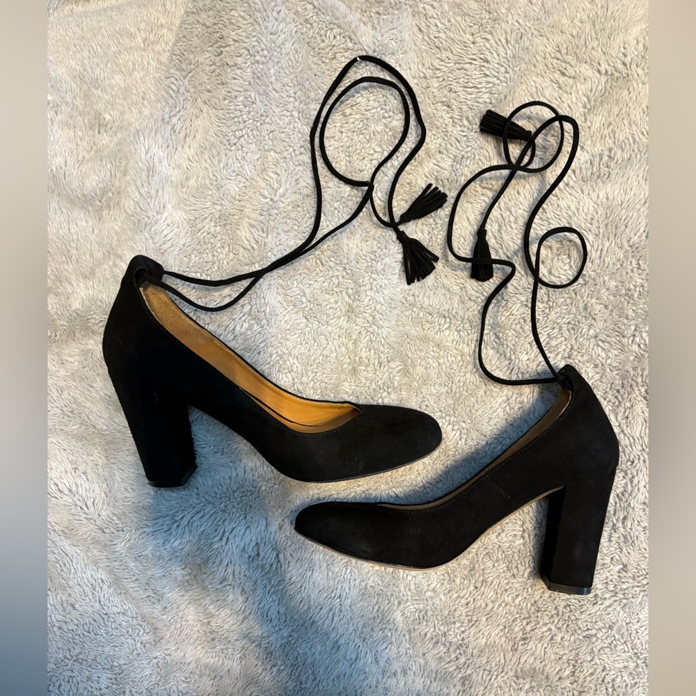 Sezane Black Suede Heels - Picture 2 of 11